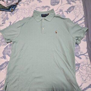 Polo Ralph Lauren Short Sleeve Polo Shirt - Green - Mens Size L - Free Shipping